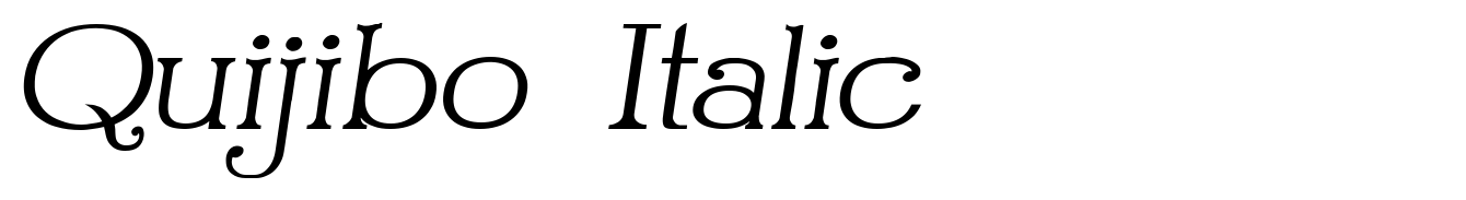 Quijibo Italic